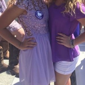 Lavender Lace Party Dress